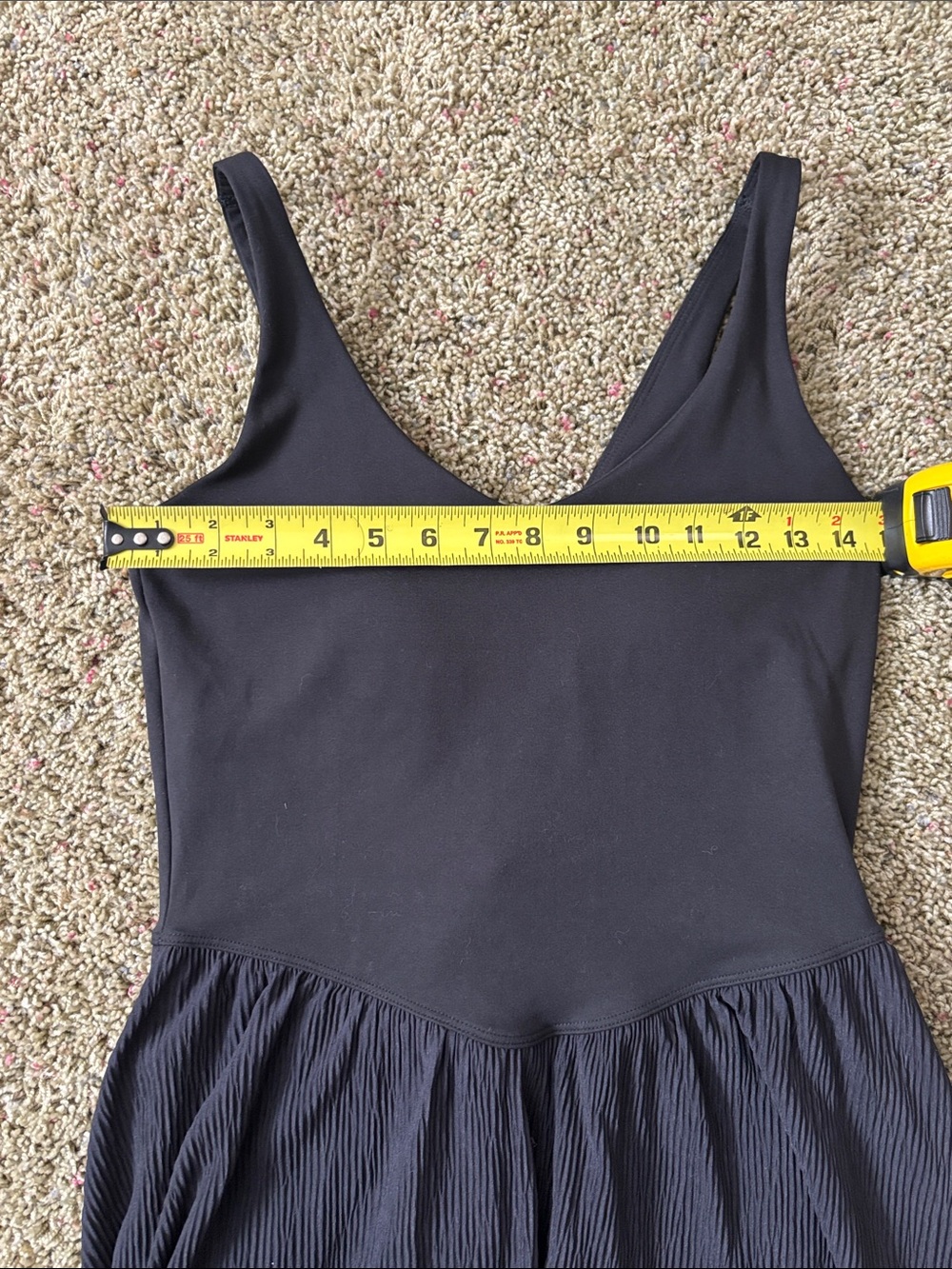 All In Motion Black Knit Plisse Active Dress Sz S Built-In Shorts w/ Pockets - Picture 7 of 10